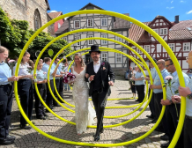 Besonderer Einsatz für die Freiwilligen Feuerwehren der Stadt Gudensberg – Spalier stehen zur Hochzeit 
